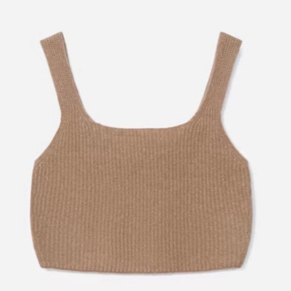 NWT Everlane The Cozy Stretch Tank Camel balletcore - Picture 5 of 12
